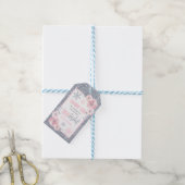 Winter ONEderland roze en zilver Birthday Favor Cadeaulabel (Met Touw)