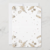 Winter Onederland Roze Goud Verjaardagsfeest 1e Kaart (Achterkant)