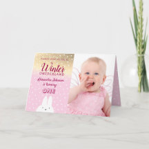 Winter Onederland Roze & Gouden Glitters 1e Verjaa