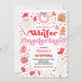 Winter ONEderland Roze kerstfeest Kaart