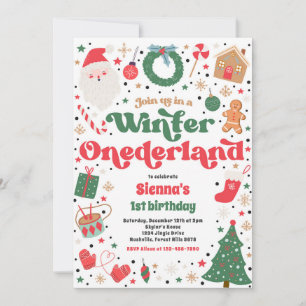 Winter ONEderland Roze kerstfeest Kaart