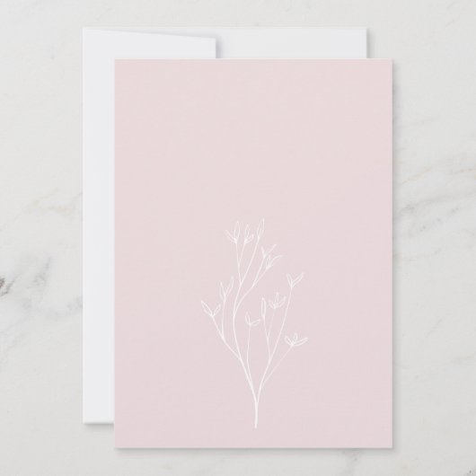 Winter Onederland Roze Polar Beer 1e Verjaardag Kaart (Achterkant)