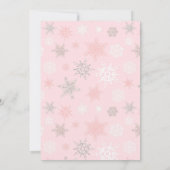 Winter ONEderland Roze Script 1e Verjaardag Kaart (Achterkant)
