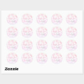 Winter ONEderland roze sneeuwvlok dank u verjaarda Ronde Sticker (Vel)