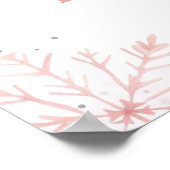 Winter Onederland Roze Zilver 1e Verjaardag Welkom Poster (Hoek)