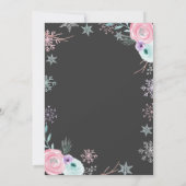 Winter ONEderland roze zilver zwart eerste verjaar Kaart (Achterkant)