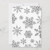 Winter Onederland Roze Zilveren Sneeuwvlok Verjaar Kaart (Achterkant)