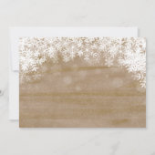 Winter Onederland Rustic 1st Birthday Foto Kaart (Achterkant)