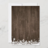 Winter ONEderland Rustic Floral Baby 1ste verjaard Kaart (Achterkant)