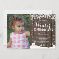 Winter Onederland Rustieke Meisje 1e Verjaardagsfo