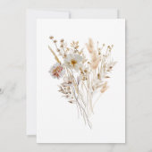 Winter onederland rustieke wilde bloem eerste verj kaart (Achterkant)