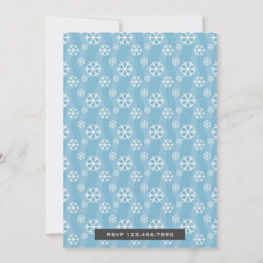 Winter Onederland Schattigee Sneeuwman 1e Verjaard Kaart (Achterkant)