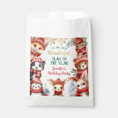 Winter Onederland Schattigee winterdieren Verjaard Bedankzakje (Voorkant)