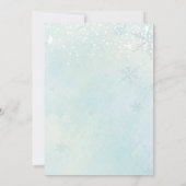 Winter Onederland Silver Glitter Baby 1st Birthday Kaart (Achterkant)