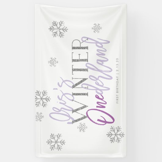 Winter ONEderland Silver Glitter Paars | Iris Spandoek (Verticaal)