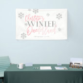 Winter ONEderland Silver Glitter Pink CUSTOM Spandoek (Beurs)