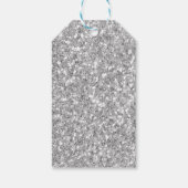 Winter ONEderland Silver Glitter Pink Floral Gift Cadeaulabel (Achterkant)