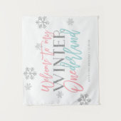 Winter ONEderland Silver Glitter Welcome Sign Wandkleed (Voorkant)