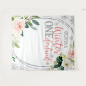 Winter ONEderland Silver Pink Floral Backdrop Wandkleed (Voorkant (horizontaal))