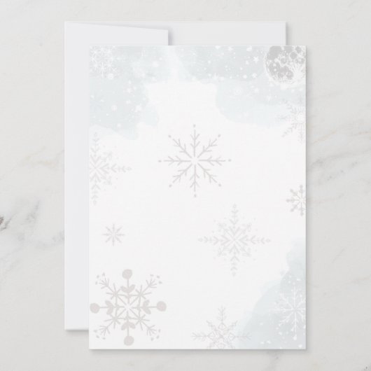 Winter Onederland Silver Polar Beer Birthday Kaart (Achterkant)