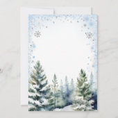 Winter Onederland Silver Snowflakes Tree Verjaarda Kaart (Achterkant)