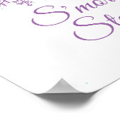 Winter Onederland S'mores Station Paars Poster (Hoek)