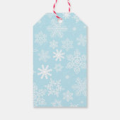 Winter ONEderland Sneeuw Veel Candy Streep Cadeaulabel (Achterkant)