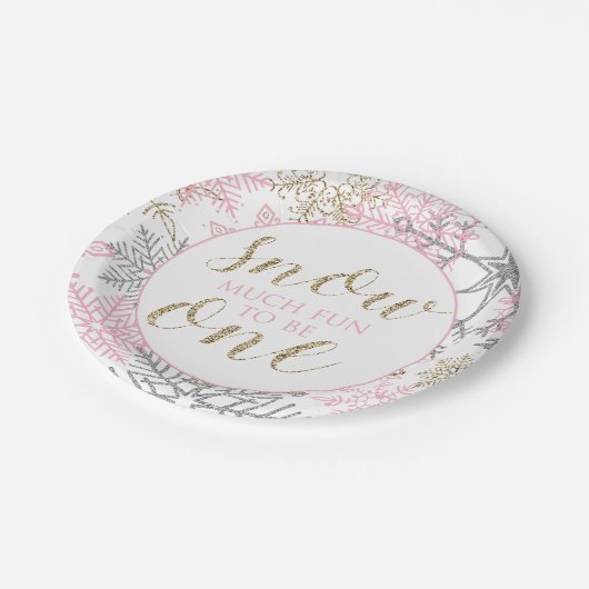 Winter Onederland Sneeuw Veel plezier om één bord (Gekanteld)