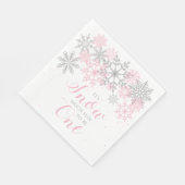 Winter Onederland Sneeuw Veel plezier servet (Hoek)