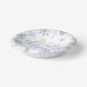 Winter ONEderland Sneeuwvlok 1e Verjaardagsfeest Papieren Kommen (Gebogen)