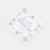 Winter ONEderland Sneeuwvlok 1e Verjaardagsfeest Servet (Hoek)