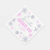 Winter ONEderland Sneeuwvlok 1e Verjaardagsfeest Servet (Hoek)