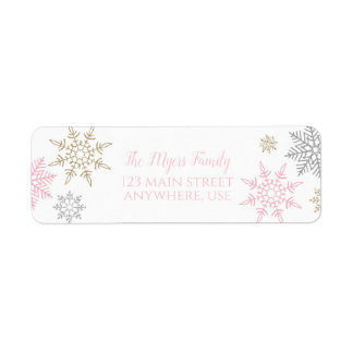Winter Onederland sneeuwvlok retouradres sticker