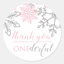 Winter Onederland Sneeuwvlok Sticker