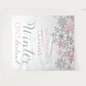 Winter ONEderland sneeuwvlok Welkom Bord Wandkleed (Voorkant (horizontaal))