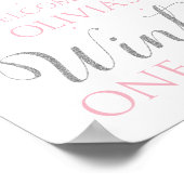 Winter ONEderland sneeuwvloke Welkomstteken Poster (Hoek)