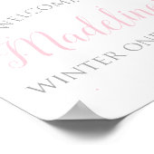 Winter ONEderland sneeuwvloke Welkomstteken Poster (Hoek)