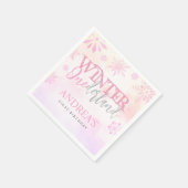 Winter ONEderland Sneeuwvlokken Meisje 1e Verjaard Servet (Hoek)