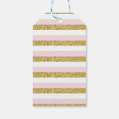 Winter ONEderland Sneeuwvlokken Roze Goud Verjaard Cadeaulabel (Achterkant)