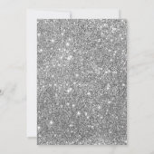 Winter ONEderland Snow Birthday Invitation Silver Kaart (Achterkant)