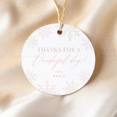 Winter Onederland Snowflake 1e verjaardag Bedankjes Labels