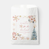 Winter Onederland Snowflake 1e verjaardag Bedankzakje (Voorkant)