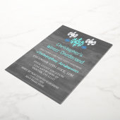 Winter Onederland Snowflake 1e verjaardag Folie Uitnodiging (Gedraaid)