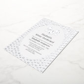 Winter Onederland Snowflake 1e verjaardag Folie Uitnodiging (Gedraaid)