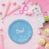Winter Onederland Snowflake 1e verjaardag Papieren Bordje (Feest)