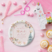 Winter Onederland Snowflake 1e verjaardag Papieren Bordje (Feest)