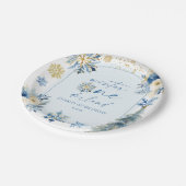 Winter Onederland Snowflake 1e verjaardag Papieren Bordje (Gekanteld)