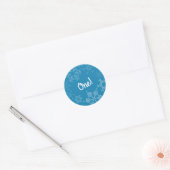 Winter Onederland Snowflake 1e verjaardag Ronde Sticker (Envelop)