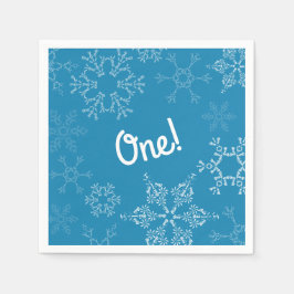 Winter Onederland Snowflake 1e verjaardag Servet