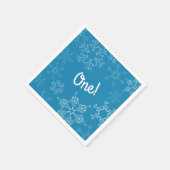 Winter Onederland Snowflake 1e verjaardag Servet (Hoek)